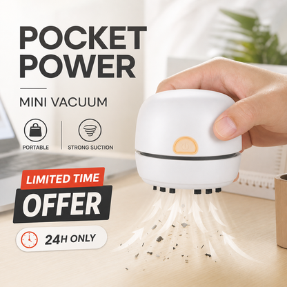 📢📢49% OFF !! ⏰Portable Mini Desk Vacuum Cleaner